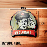 PLACA DECORATIVA BIENVENIDO VTR 489