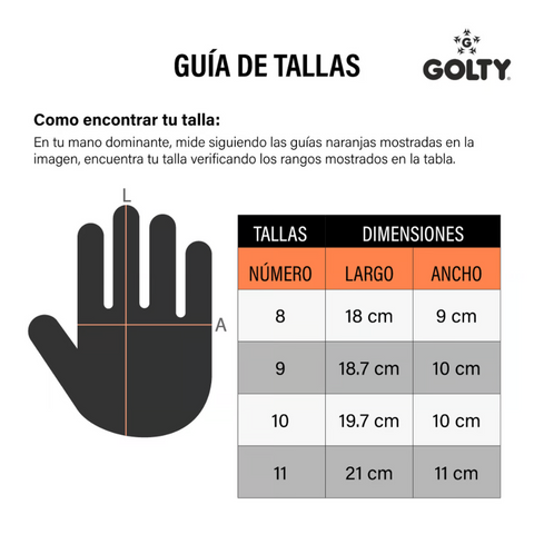 Guantes Competencia Golty Latir-Blanco