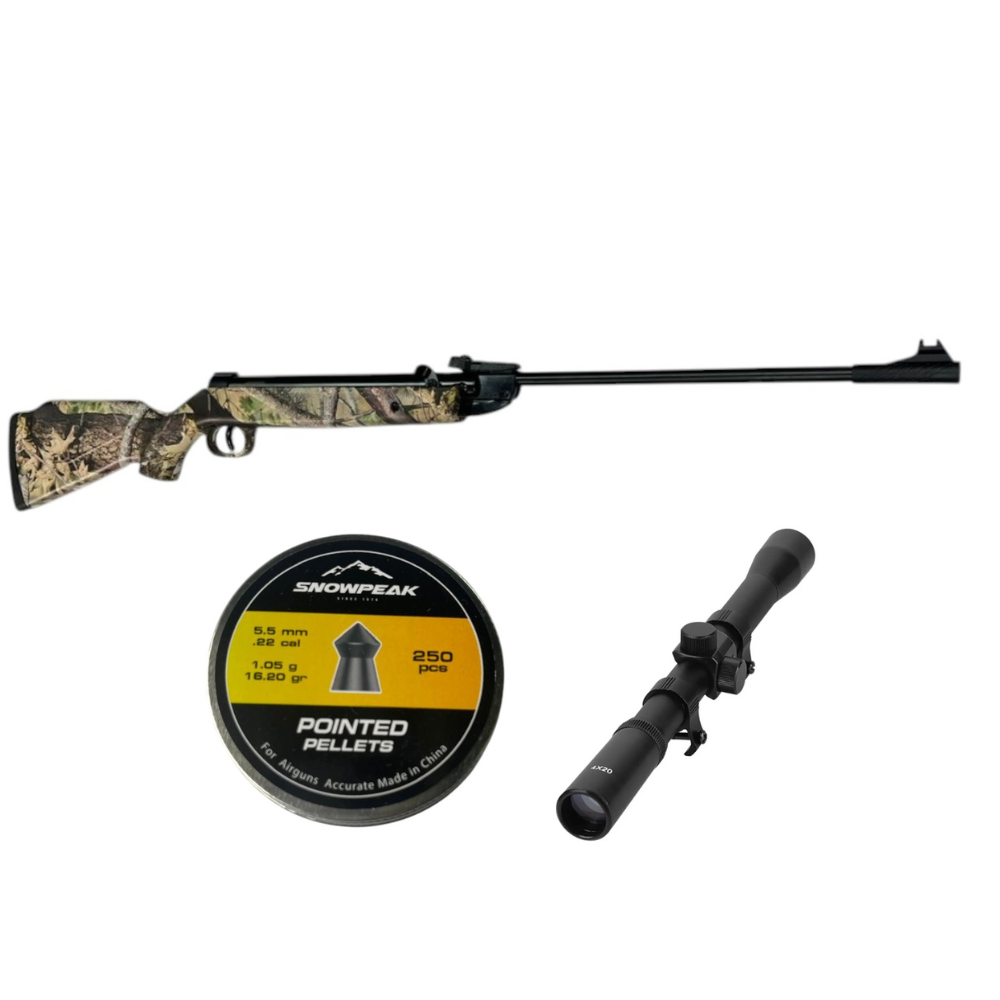 RIFLE PROMOCION SNOWPEAK 5.5 CON MIRA + DIABOLOS