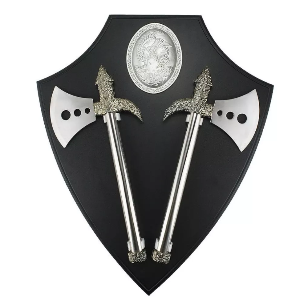 ESCUDO MEDIEVAL HACHAS VTR 874