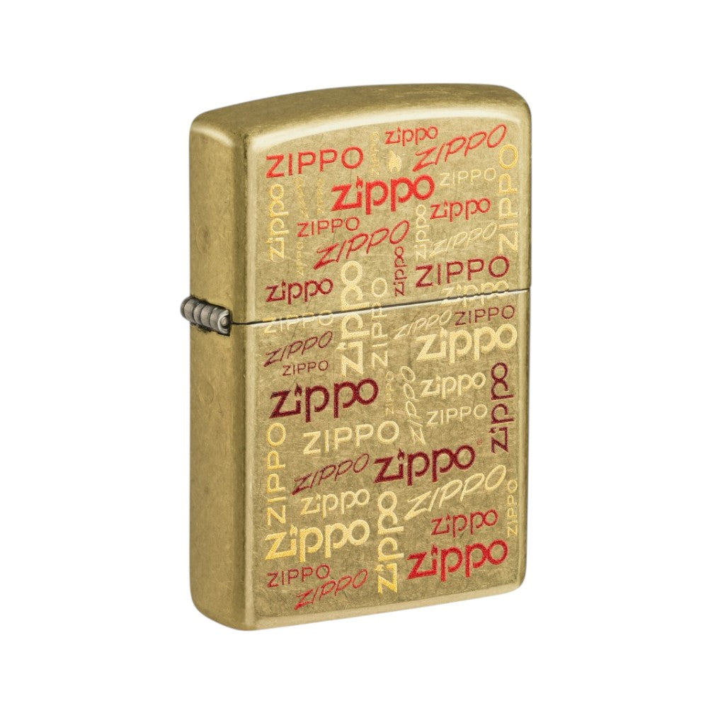 ENCENDEDOR ZIPPO LOGOS DORADOS 48703