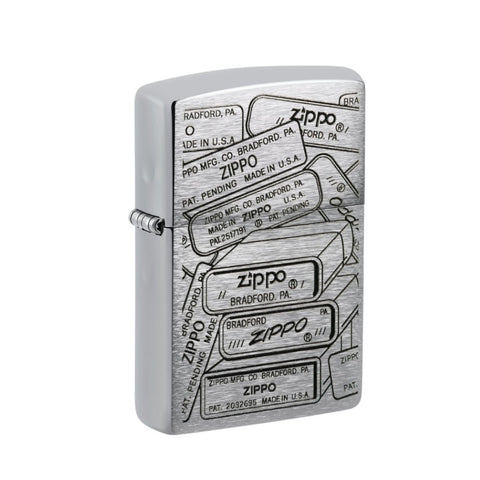 ENCENDEDOR ZIPPO BASES LOGOS PLATEADO 48713