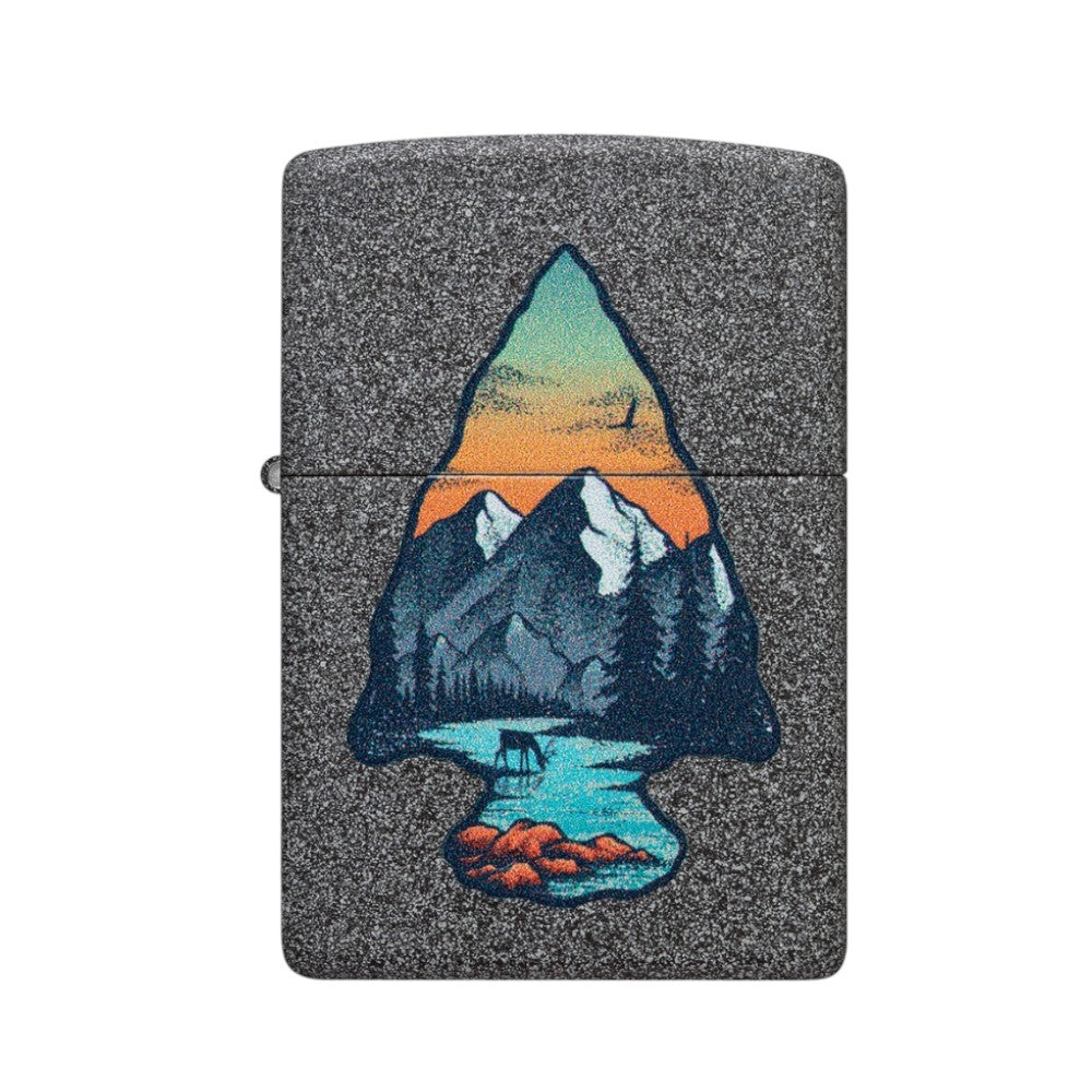 ENCENDEDOR ZIPPO MONTAÑA GRIS 46007