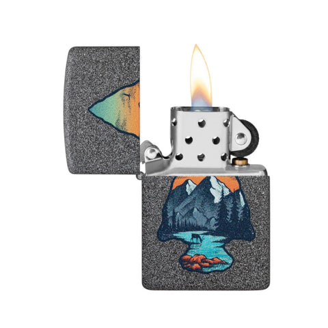 ENCENDEDOR ZIPPO MONTAÑA GRIS 46007