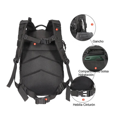 MORRAL BACKPACK TÁCTICO OUTDOOR