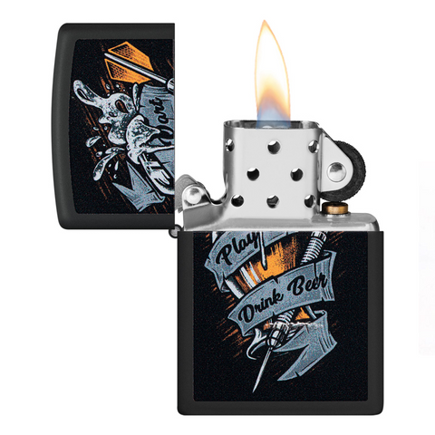 ENCENDEDOR ZIPPO CERVEZA NEGRO