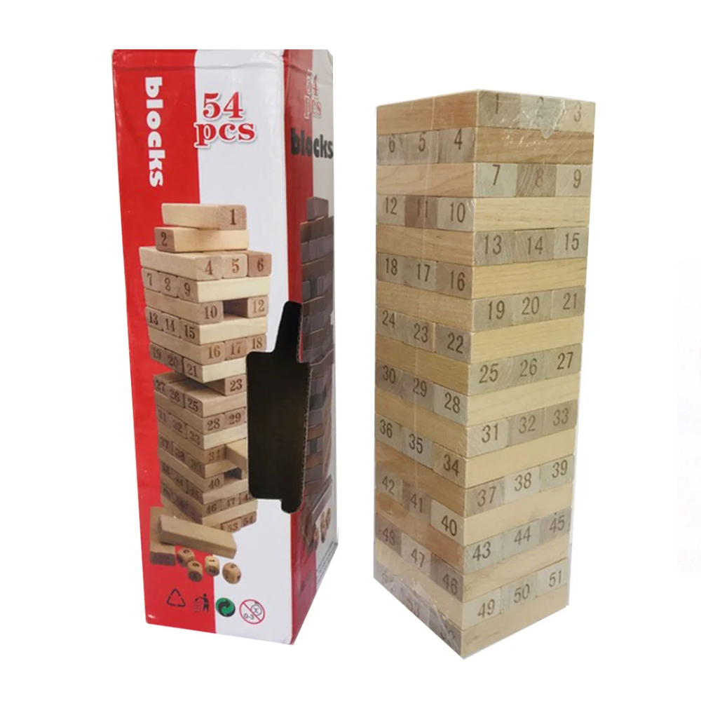 Jenga Madera Grande 54 Blocks 2522