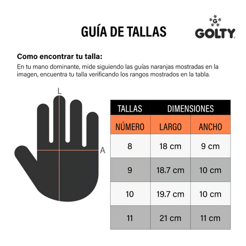 Guantes Profesional Golty Latir-Blanco