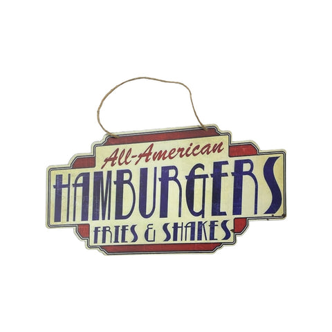 Placa Decorativa Metálica Hamburguesa VTR-473