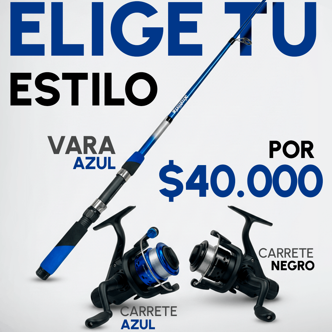 COMBO PESCA CAÑA TELESCÓPICO