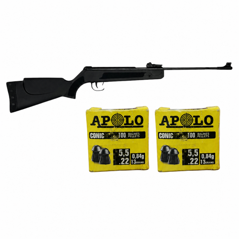 RIFLE PROMOCION SNOWPEAK 5.5 + MIRA + 2 LATAS DE DIABOLOS