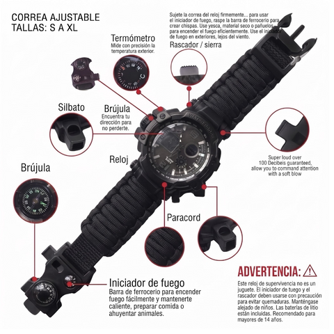 RELOJ SUPERVIVENCIA TÁCTICO G3