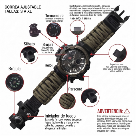 RELOJ SUPERVIVENCIA TÁCTICO G3