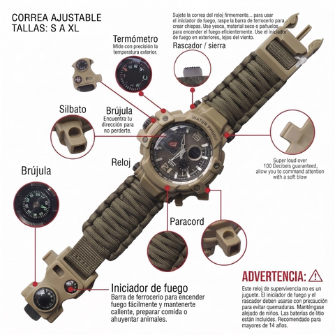 RELOJ SUPERVIVENCIA TÁCTICO G3