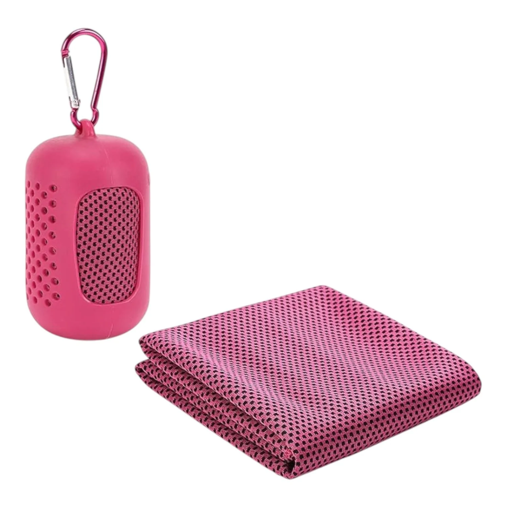 TOALLA MICROFIBRA CON ESTUCHE DE PLASTICO.