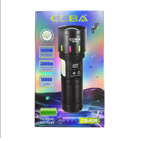 LINTERNA LED RECARGABLE COBA CB-K06