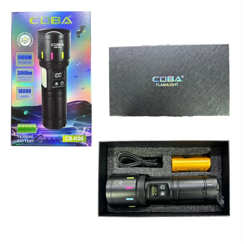 LINTERNA LED RECARGABLE COBA CB-K06