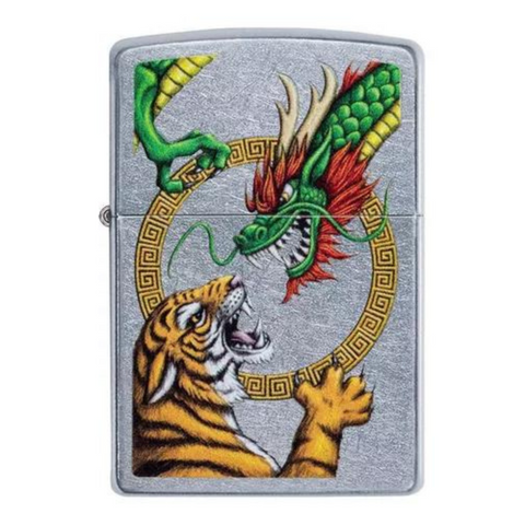 Encendedor Zippo Dragon Tigre cromo Cod 29837
