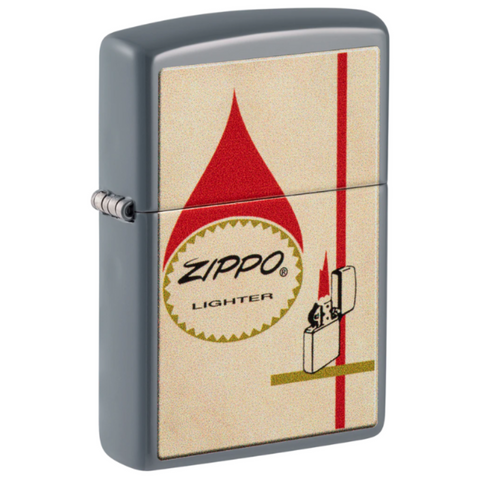 Encendedor Zippo Vintage Gris Cod 48496