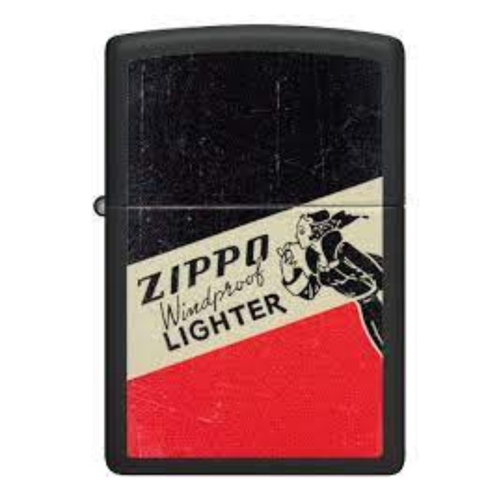 Encendedor Zippo Vintage Negro Mate Cod 48499