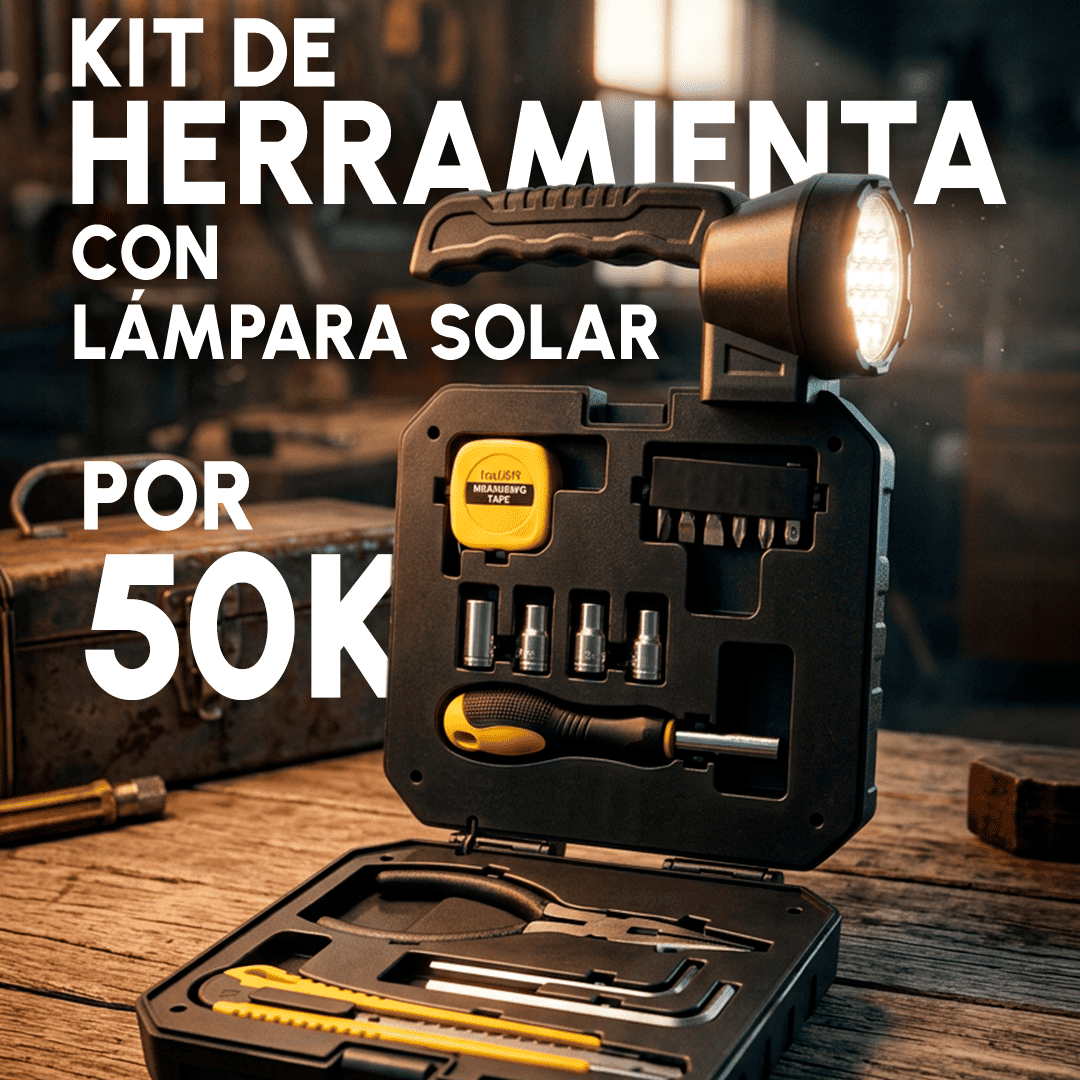 KIT DE HERRAMIENTA CON LÁMPARA SOLAR 7739-C NG0266