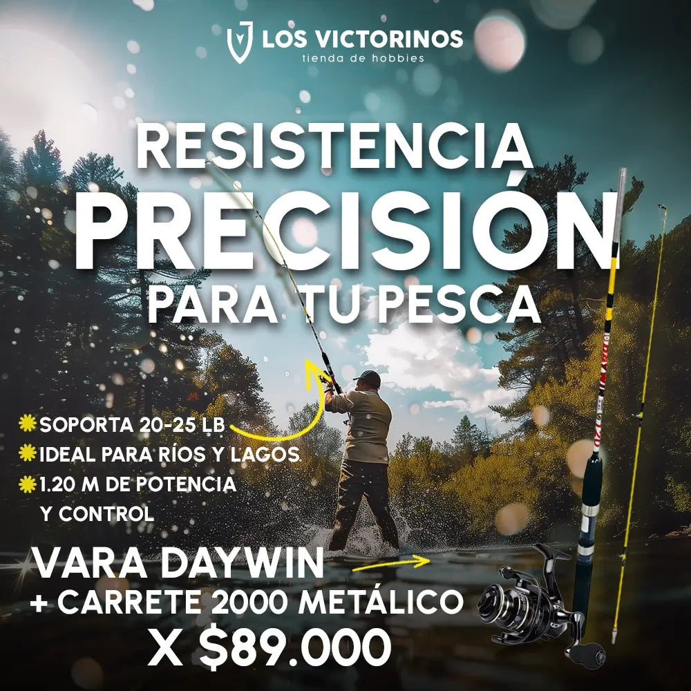 COMBO CAÑA DE PESCA DAYWIN + CARRETE 2000