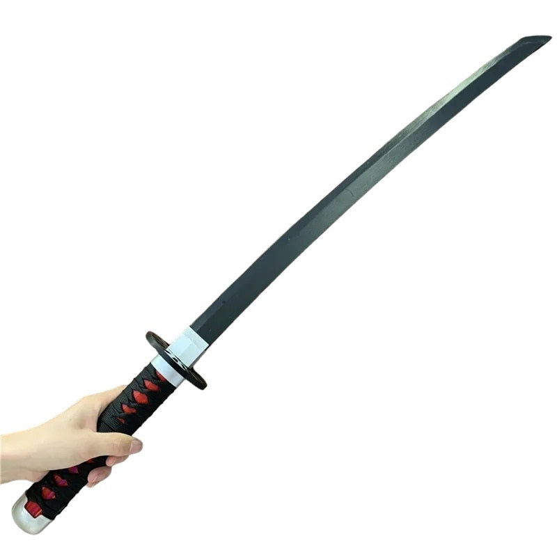GENERICO Espada katana juguete de madera pequeña Negra