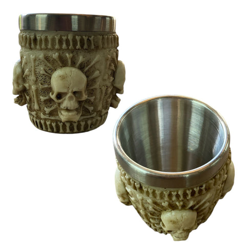 Copa Decorativa Calavera Blanca