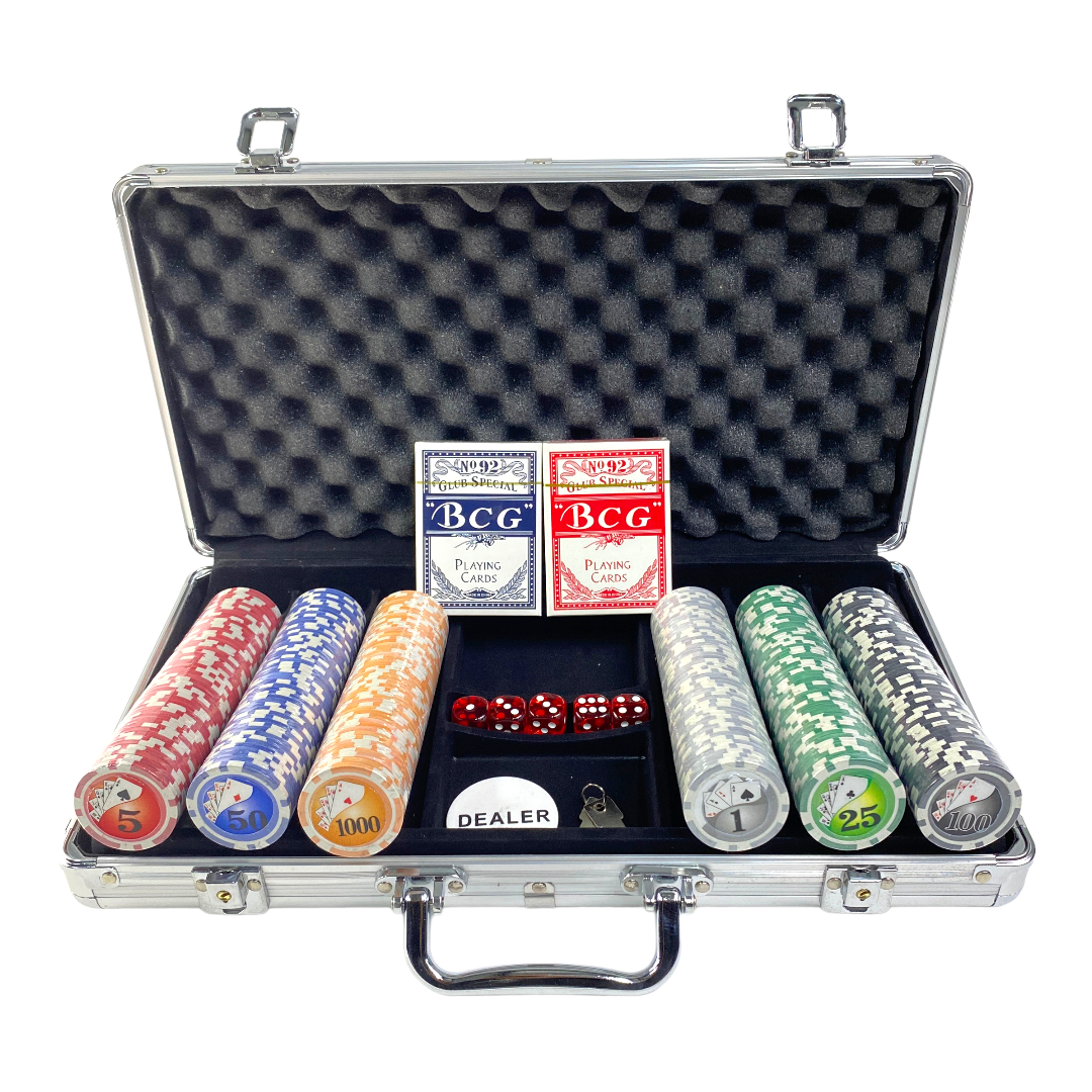 Set de póker en maleta de lujo x 300 fichas VTR-111