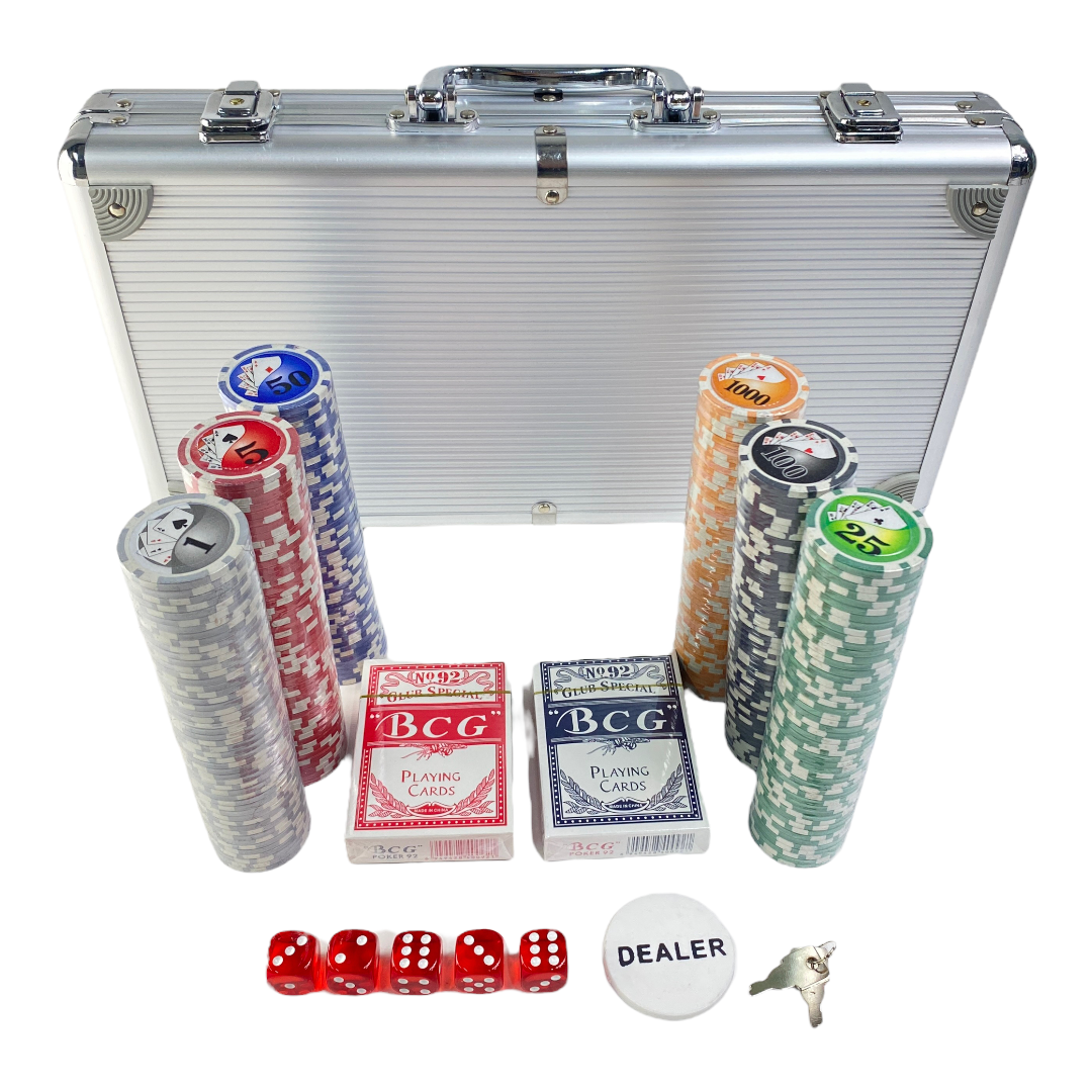 Set de póker en maleta de lujo x 300 fichas VTR-111