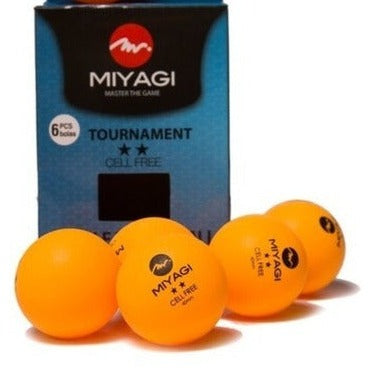 Pelota de tenis de mesa MIYAGI 2 ESTRELLAS TT-9902 x6